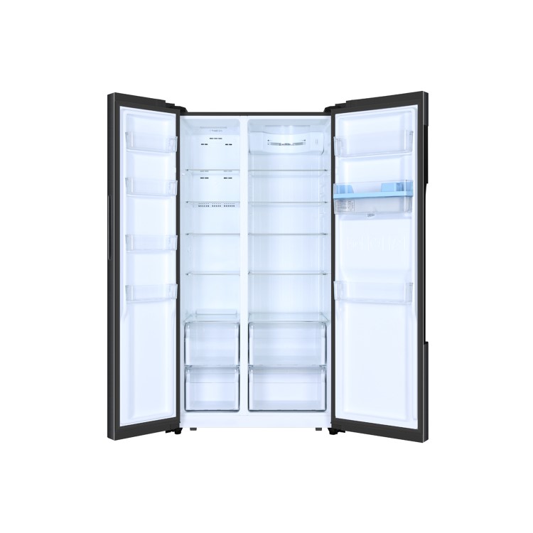 Haier HRF-522WBB6 510 Litre American Style Fridge Freezer Water Dispenser Frost Free 91cm Wide - Black