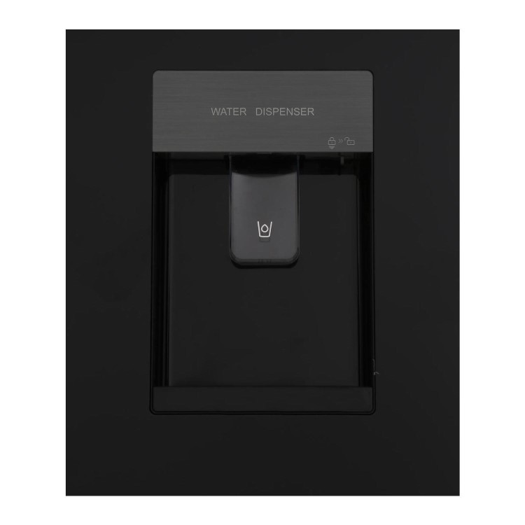 Haier HRF-522WBB6 510 Litre American Style Fridge Freezer Water Dispenser Frost Free 91cm Wide - Black