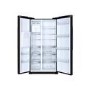 Refurbished Haier HRF-630IB7 Freestanding 555 Litre 60/40 Frost Free American Fridge Freezer Black