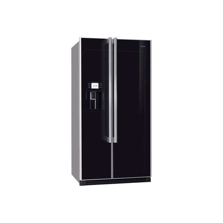 GRADE A2 - Light cosmetic damage - Haier HRF-663CJB 500L Frost Free American-style Fridge Freezer With Ice And Water Dispenser - Black