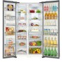 Haier HRF-800DGS8 1m Wide Side-by-side American Fridge Freezer - Titanium Glass