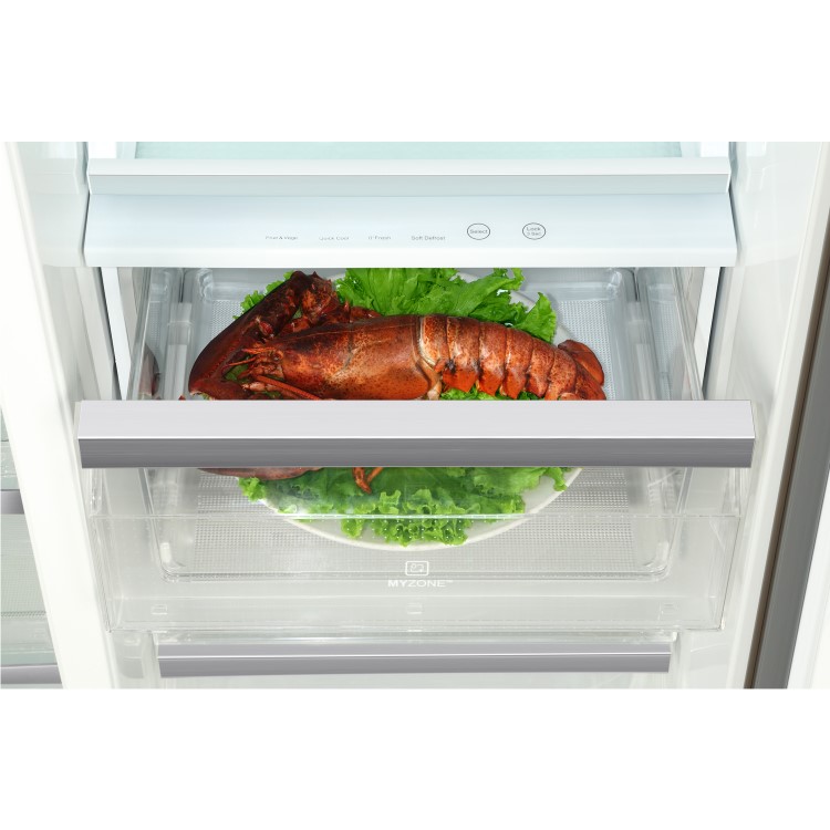 Haier HRF-800DGS8 1m Wide Side-by-side American Fridge Freezer - Titanium Glass