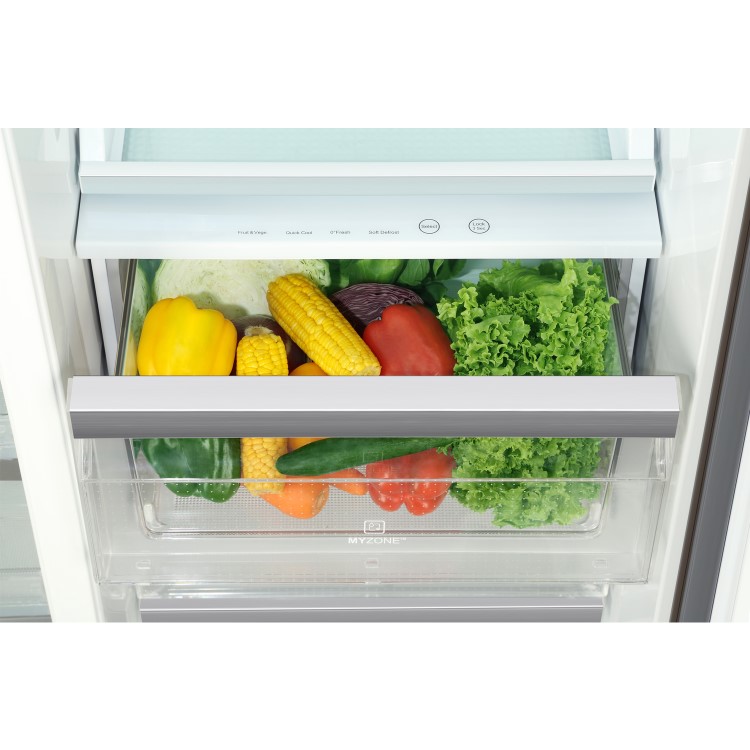 Haier HRF-800DGS8 1m Wide Side-by-side American Fridge Freezer - Titanium Glass