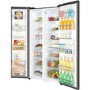 Haier HRF-800DGS8 1m Wide Side-by-side American Fridge Freezer - Titanium Glass