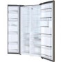 Haier HRF-800DGS8 1m Wide Side-by-side American Fridge Freezer - Titanium Glass