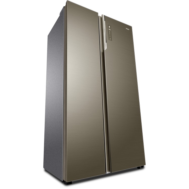 Haier HRF-800DGS8 1m Wide Side-by-side American Fridge Freezer - Titanium Glass