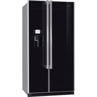 GRADE A2 - Light cosmetic damage - Haier HRF-663CJB 500L Frost Free American-style Fridge Freezer With Ice And Water Dispenser - Black