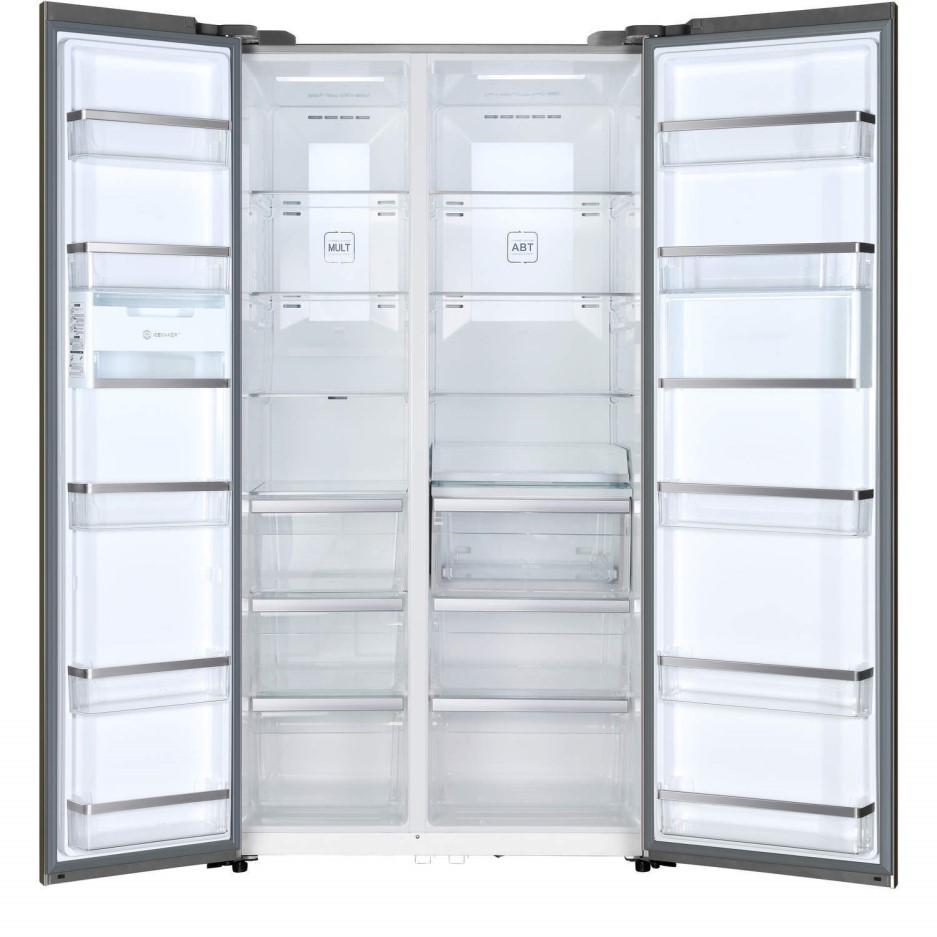 Haier HRF800DGS8 2Door Ultra Efficient Side By Side American Fridge Freezer Stainless Steel And
