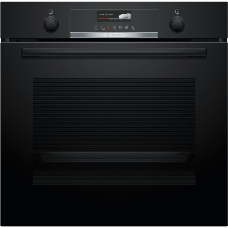 Bosch Series 6 Electric Self Cleaning Single Oven with Home Connect - Black