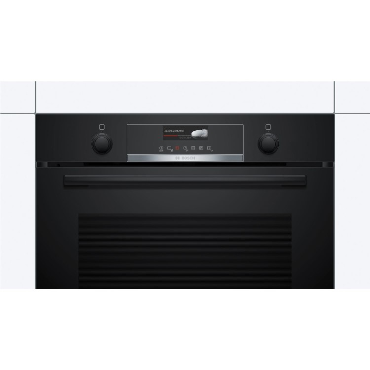 Bosch Series 6 Electric Self Cleaning Single Oven with Home Connect - Black