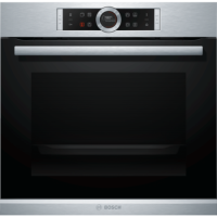 Bosch HRG635BS1B Serie 8 Multifunction Single Oven With Added Steam Function - Stainless Steel