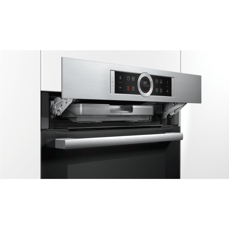 Bosch HRG635BS1B Serie 8 Multifunction Single Oven With Added Steam Function - Stainless Steel