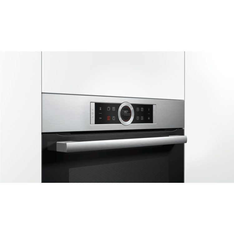 GRADE A2 - Bosch HRG675BS1B Serie 8 Electric Built-in Single Oven With Added Steam - Stainless Steel