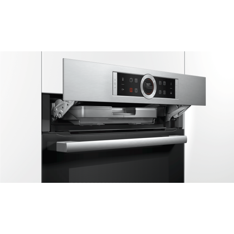 GRADE A2 - Bosch HRG675BS1B Serie 8 Electric Built-in Single Oven With Added Steam - Stainless Steel