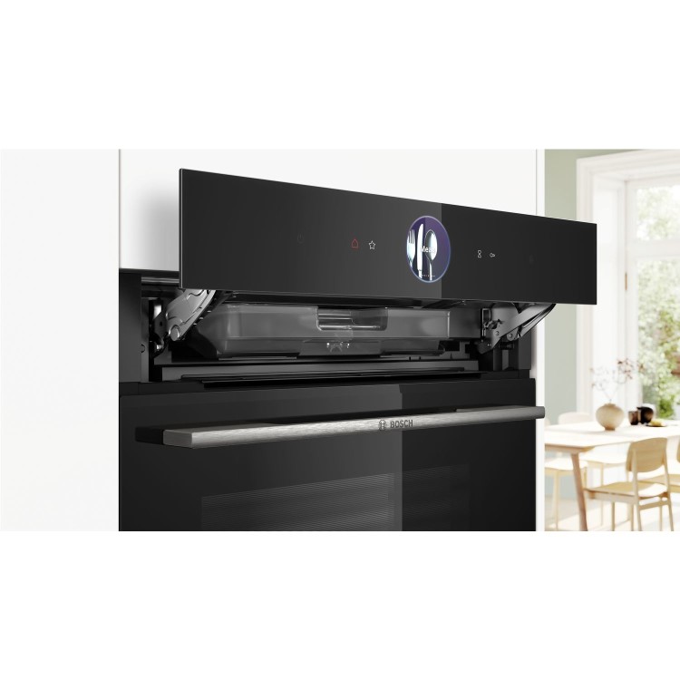 Bosch Series 8 Electric Self Cleaning Single Oven - Black