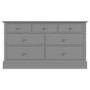 Harper Grey Solid Wood TV Unit with Drawers - TV's up to 60"