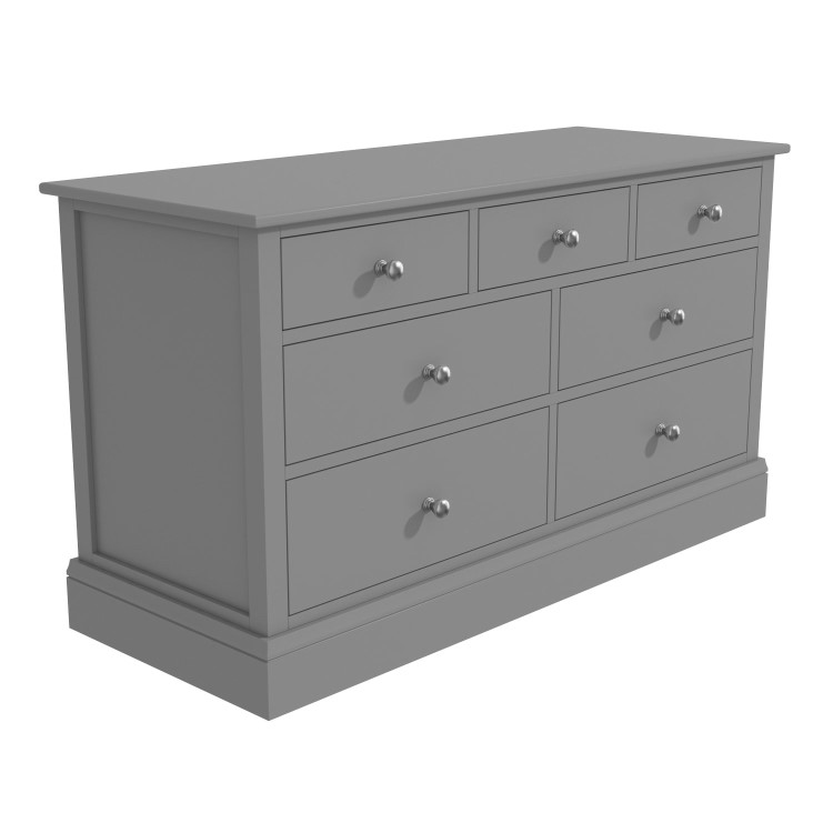Harper Grey Solid Wood TV Unit with Drawers - TV's up to 60"