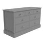 Harper Grey Solid Wood TV Unit with Drawers - TV's up to 60"