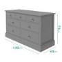Harper Grey Solid Wood TV Unit with Drawers - TV's up to 60"