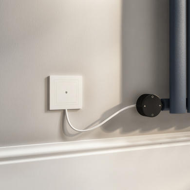 Refurbished - Light Grey Horizontal Smart Electric Radiator with Wi-Fi Thermostat - 0.6kW - H600xW590mm - Bathroom Safe
