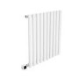 White Electric Horizontal Designer Radiator 0.6kW with Wifi Thermostat - H600xW590mm - IPX4 Bathroom Safe