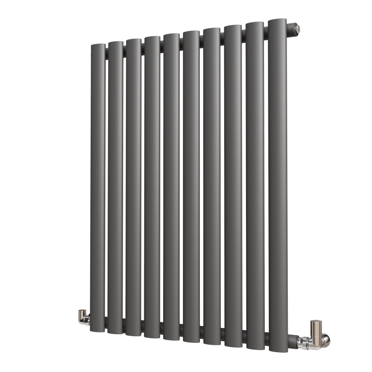Orinoco Radiator Sorrento Anthracite Horizontal Oval Designer Radiator 800x590mm Single ...