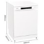 Refurbished Hisense HS673C60WUK Hygiene 16 Place Freestanding Dishwasher White