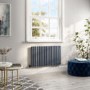 GRADE A1 - Anthracite Electric Horizontal Designer Radiator 1.2kW with Wifi Thermostat - H600xW1003mm - IPX4 Bathroom Safe