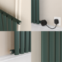Evergreen Horizontal Smart Electric Radiator with Wi-Fi Thermostat - 1.2KW - H600xW1000 - Bathroom Safe