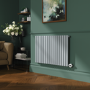 Salt & Pepper Horizontal Smart Electric Radiator with Wi-Fi Thermostat - 1.2KW - H600xW1000 - Bathroom Safe