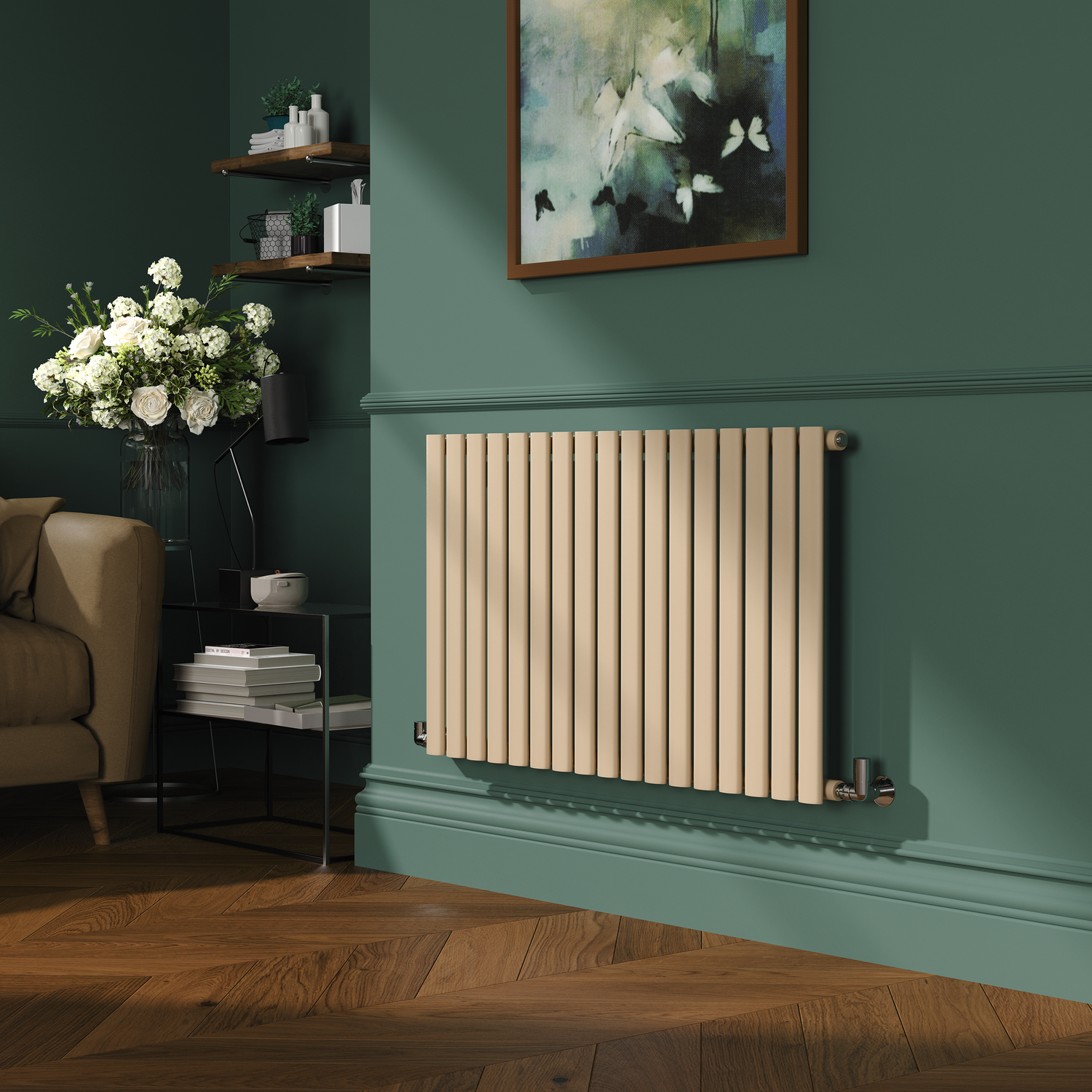 Elk Horizontal Oval Designer Radiator 600x1003mm Single Panel 2679 BTU