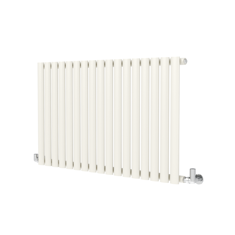 Sorrento Linen Horizontal Oval Designer Radiator 600x1003mm Single Panel 2679 BTU