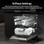 Hisense Hi6 Freestanding Dishwasher - Inverter Motor A-Rated Black