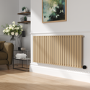 Elk brown Horizontal Smart Electric Radiator with Wi-Fi Thermostat - 2KW - H600xW1410 - Bathroom Safe