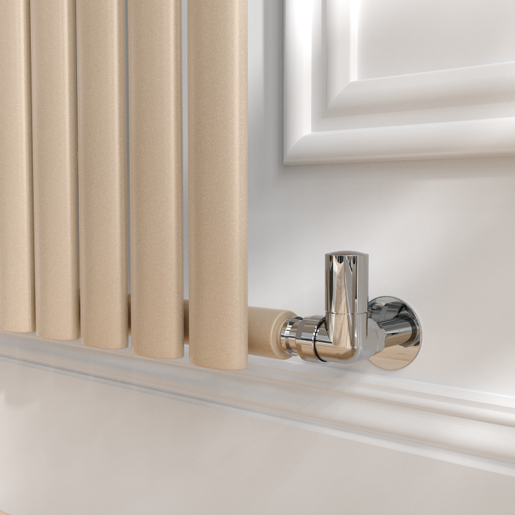 Sorrento Cleopatra Horizontal Oval Designer Radiator 600x1416mm Single Panel 3783 BTU