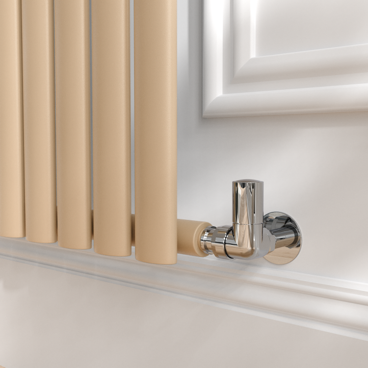 Sorrento Elk brown Horizontal Oval Designer Radiator 600x1416mm Single Panel 3783 BTU