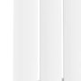 GRADE A1 - Sorrento White Horizontal Oval Designer Radiator 600x1416mm Single Panel 3783 BTU