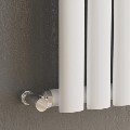 Sorrento White Horizontal Oval Designer Radiator 600x1593mm Single Panel 4255 BTU
