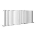 Sorrento White Horizontal Oval Designer Radiator 600x1593mm Single Panel 4255 BTU
