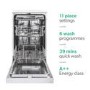 GRADE A2 - Hisense Slimline Freestanding Dishwasher - White