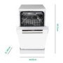 GRADE A2 - Hisense Slimline Freestanding Dishwasher - White