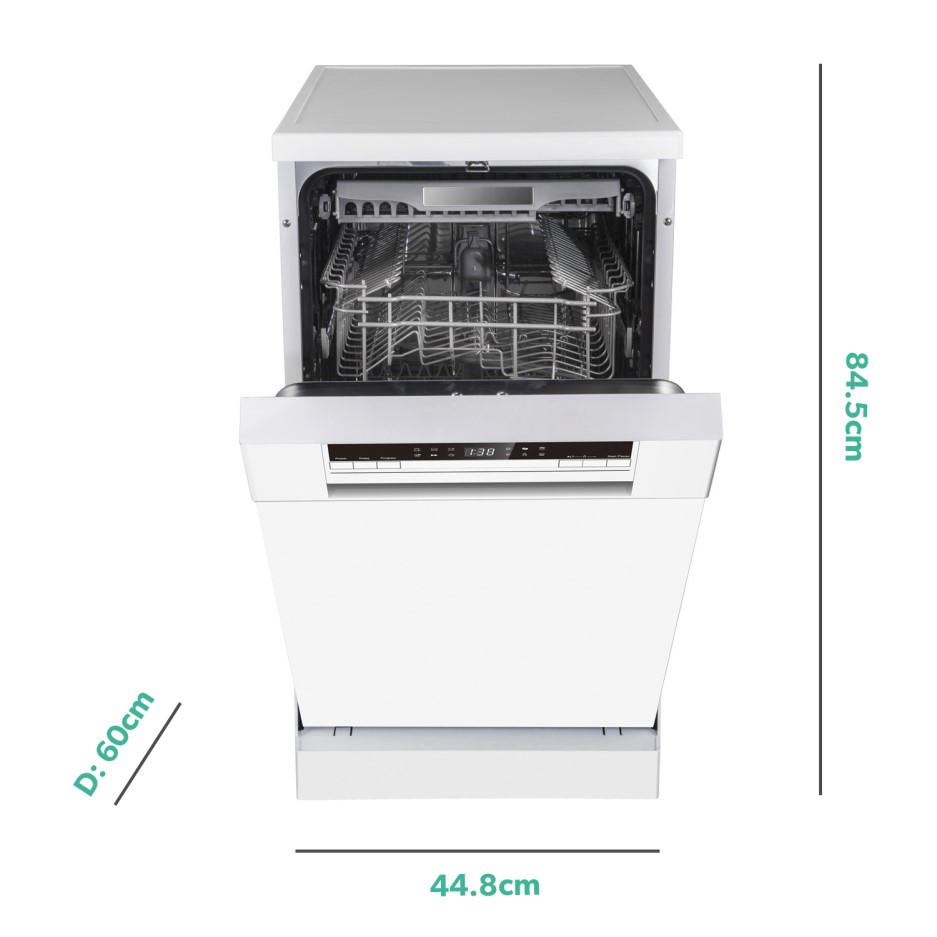 Hisense HS520E40WUK 11 Place Slimline Freestanding Dishwasher With