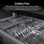 Hisense Freestanding Slimline Dishwasher - Auto Dry C-Rated Black