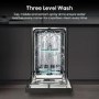 Hisense Freestanding Slimline Dishwasher - Auto Dry C-Rated Black