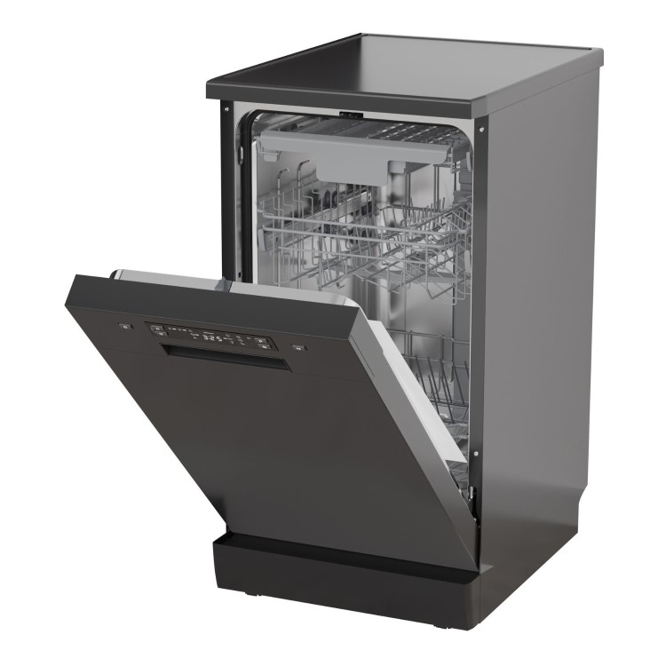 Hisense Freestanding Slimline Dishwasher - Auto Dry C-Rated Black