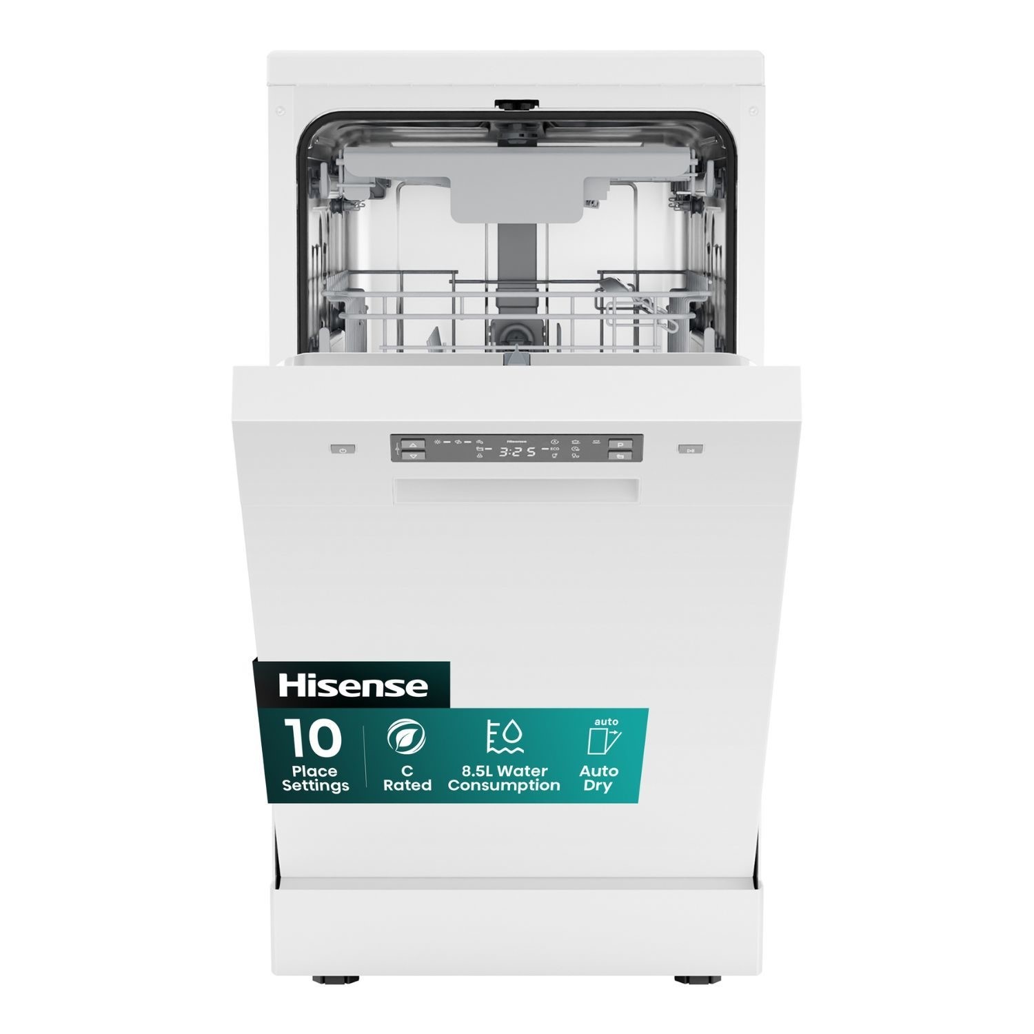 Freestanding Slimline Dishwasher Auto Dry C Rated
