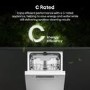 Hisense Freestanding Slimline Dishwasher - Auto Dry C-Rated White