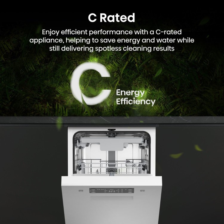Hisense Freestanding Slimline Dishwasher - Auto Dry C-Rated White