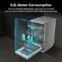 Hisense Freestanding Slimline Dishwasher - Auto Dry C-Rated Silver