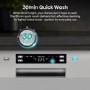 Hisense Freestanding Slimline Dishwasher - Auto Dry C-Rated Silver